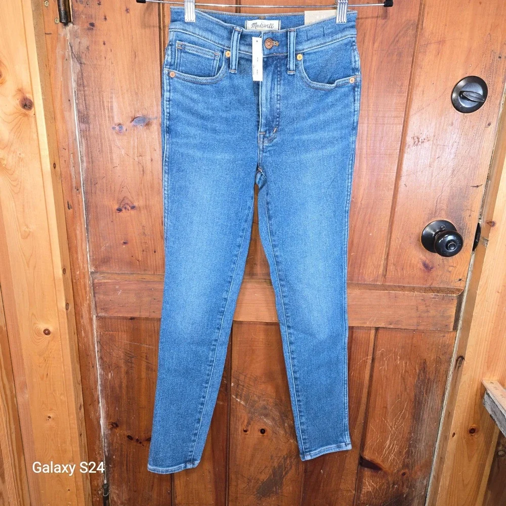 Madewell 10 High-Rise Skinny Jeans‎ Yardley Wash Blue Stretch Denim W23 NEW